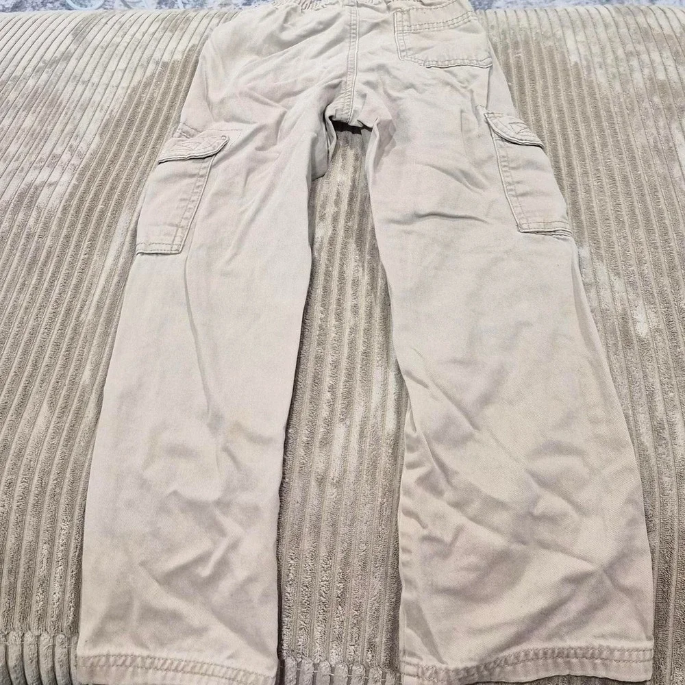 The Children's Place Khaki Elastic Waist Cargo Pants Size 6 Slim